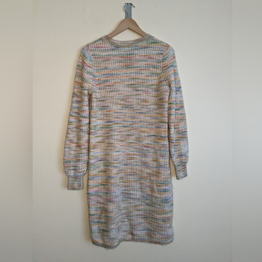 Loft Rainbow Spacedye Sweater Dress  Multi color size m